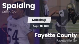 Matchup: Spalding  vs. Fayette County  2019