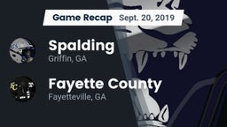 Recap: Spalding  vs. Fayette County  2019