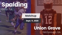 Matchup: Spalding  vs. Union Grove  2020