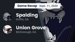 Recap: Spalding  vs. Union Grove  2020