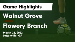 Walnut Grove  vs Flowery Branch Game Highlights - March 24, 2022