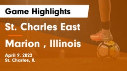 St. Charles East  vs Marion  , Illinois Game Highlights - April 9, 2022