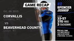 Recap: Corvallis  vs. Beaverhead County  2015