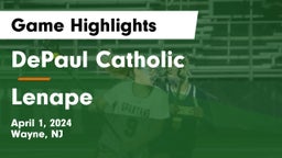 DePaul Catholic  vs Lenape  Game Highlights - April 1, 2024
