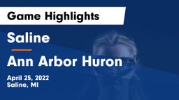 Saline  vs Ann Arbor Huron Game Highlights - April 25, 2022
