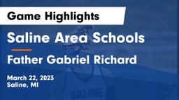 Saline Area Schools vs Father Gabriel Richard  Game Highlights - March 22, 2023