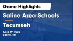 Saline Area Schools vs Tecumseh  Game Highlights - April 19, 2023