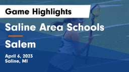 Saline Area Schools vs Salem  Game Highlights - April 6, 2023