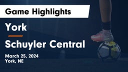 York  vs Schuyler Central  Game Highlights - March 25, 2024