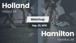 Matchup: Holland  vs. Hamilton  2016