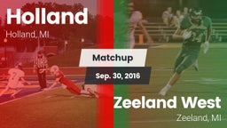 Matchup: Holland  vs. Zeeland West  2016