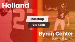 Matchup: Holland  vs. Byron Center  2016