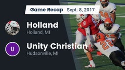Recap: Holland  vs. Unity Christian  2017