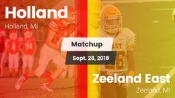 Matchup: Holland  vs. Zeeland East  2018