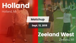 Matchup: Holland  vs. Zeeland West  2019