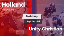 Matchup: Holland  vs. Unity Christian  2019