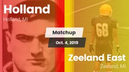 Matchup: Holland  vs. Zeeland East  2019