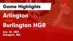 Arlington  vs Burlington HGR Game Highlights - Jan. 22, 2023