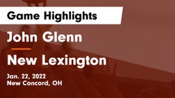 John Glenn  vs New Lexington  Game Highlights - Jan. 22, 2022