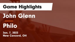 John Glenn  vs Philo  Game Highlights - Jan. 7, 2023