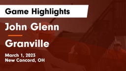 John Glenn  vs Granville  Game Highlights - March 1, 2023