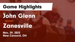 John Glenn  vs Zanesville  Game Highlights - Nov. 29, 2023