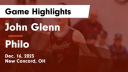 John Glenn  vs Philo  Game Highlights - Dec. 16, 2023