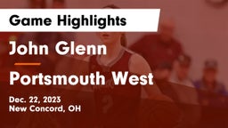 John Glenn  vs Portsmouth West  Game Highlights - Dec. 22, 2023
