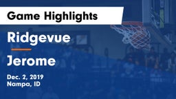 Ridgevue  vs Jerome  Game Highlights - Dec. 2, 2019