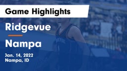 Ridgevue  vs Nampa  Game Highlights - Jan. 14, 2022