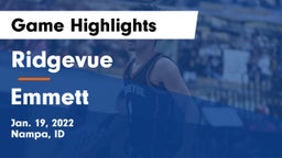Ridgevue  vs Emmett  Game Highlights - Jan. 19, 2022