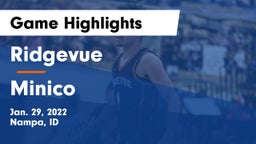 Ridgevue  vs Minico  Game Highlights - Jan. 29, 2022