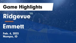 Ridgevue  vs Emmett  Game Highlights - Feb. 6, 2023