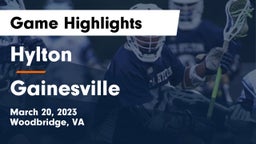 Hylton  vs Gainesville  Game Highlights - March 20, 2023