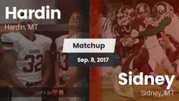 Matchup: Hardin  vs. Sidney  2017