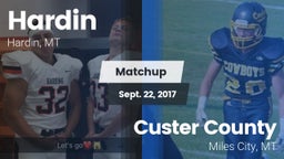 Matchup: Hardin  vs. Custer County  2017