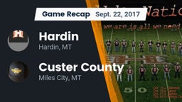 Recap: Hardin  vs. Custer County  2017