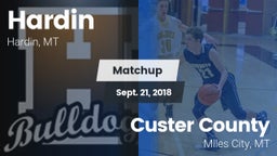 Matchup: Hardin  vs. Custer County  2018