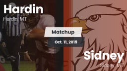 Matchup: Hardin  vs. Sidney  2019