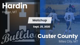 Matchup: Hardin  vs. Custer County  2020