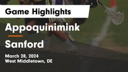 Appoquinimink  vs Sanford  Game Highlights - March 28, 2024