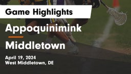 Appoquinimink  vs Middletown  Game Highlights - April 19, 2024