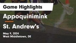 Appoquinimink  vs St. Andrew's  Game Highlights - May 9, 2024