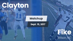 Matchup: Clayton  vs. Fike  2017