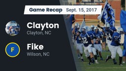 Recap: Clayton  vs. Fike  2017