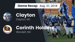 Recap: Clayton  vs. Corinth Holders  2018