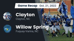 Recap: Clayton  vs.  Willow Spring  2022