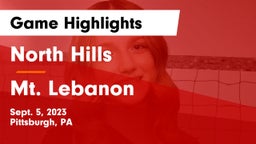 North Hills  vs Mt. Lebanon  Game Highlights - Sept. 5, 2023