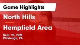 North Hills  vs Hempfield Area  Game Highlights - Sept. 25, 2023