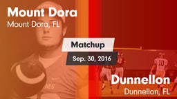 Matchup: Mount Dora High vs. Dunnellon  2016